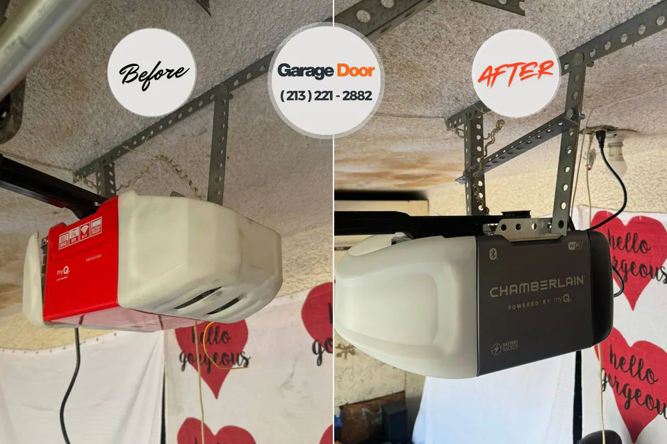 Before and after: garage door repair Crittenden, KY